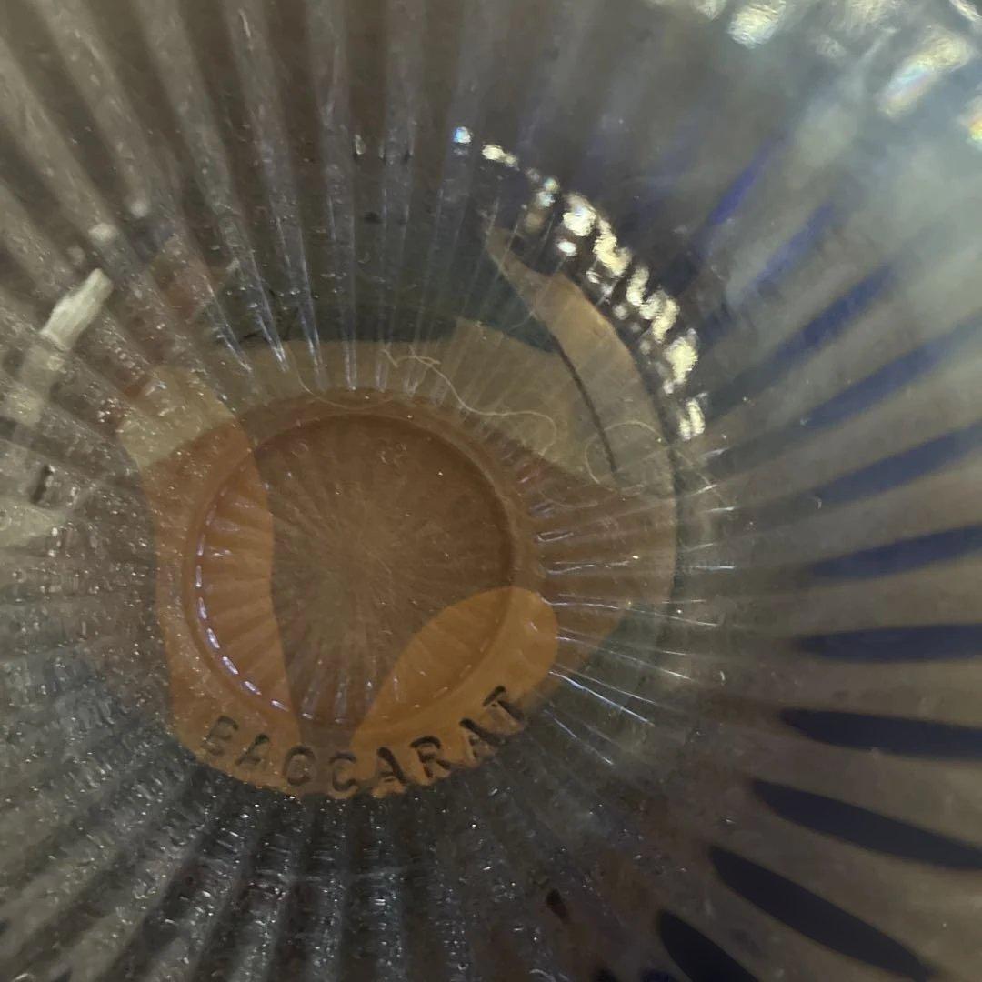 希少BACCARTスモールボウル 4個セット クリア1個　ミッドナイトブルー3個