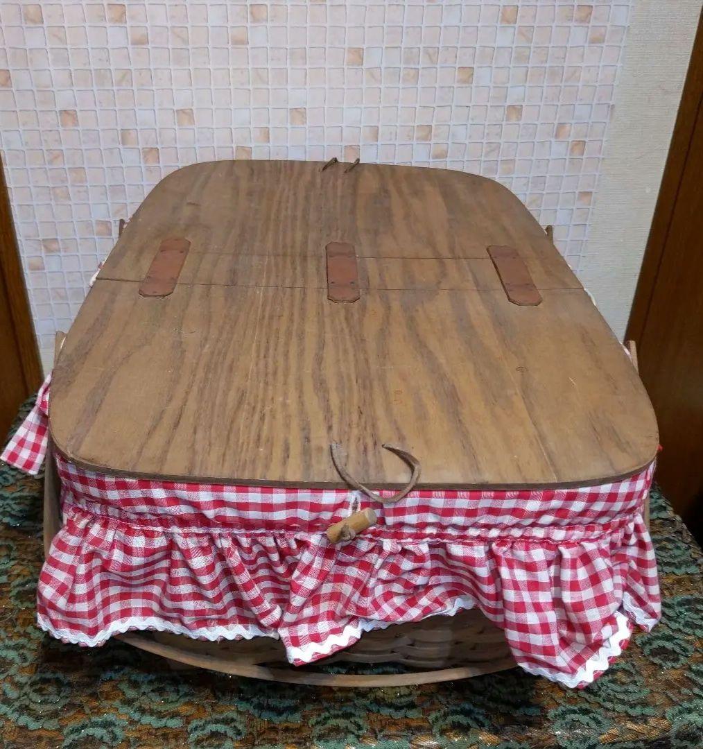 Longaberger Basket ライナー＆栞付・アンティーク シャビー