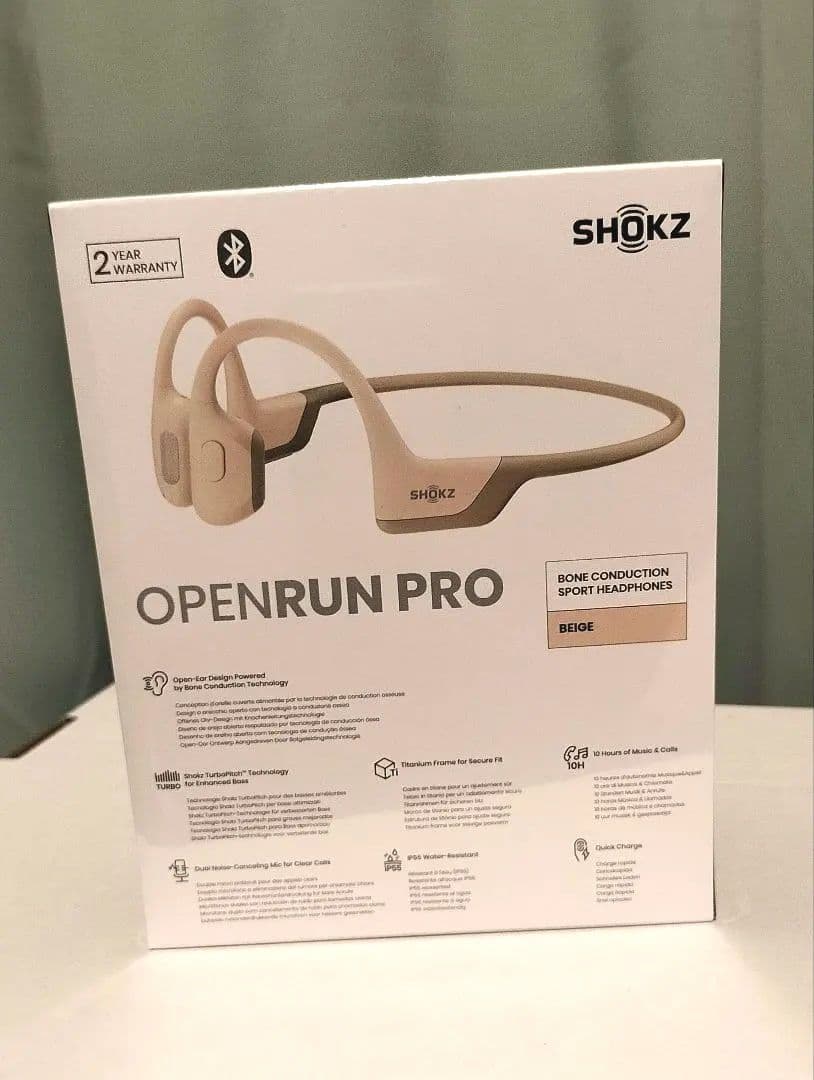 【新品未開封】SHOKZ OPEN RUN PRO 骨伝導イヤホン 希少ベージュ