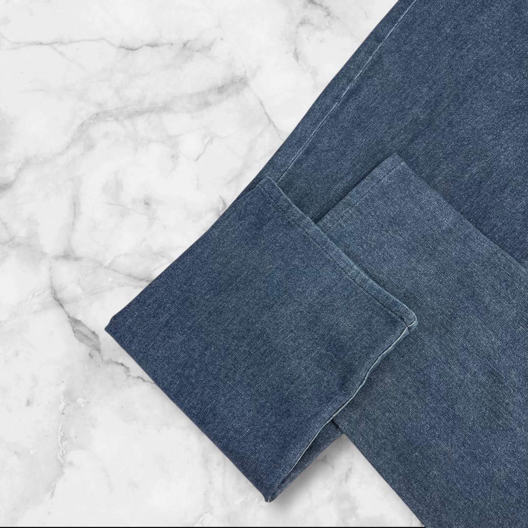 定価4万超 美品 Papas デニムパンツ サイズXL 濃紺 ストレッチ入り