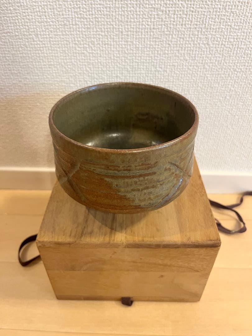 未使用 共箱付 多久唐津焼 船山窯 鳥井能山（鳥井義信）作 抹茶碗 茶道具