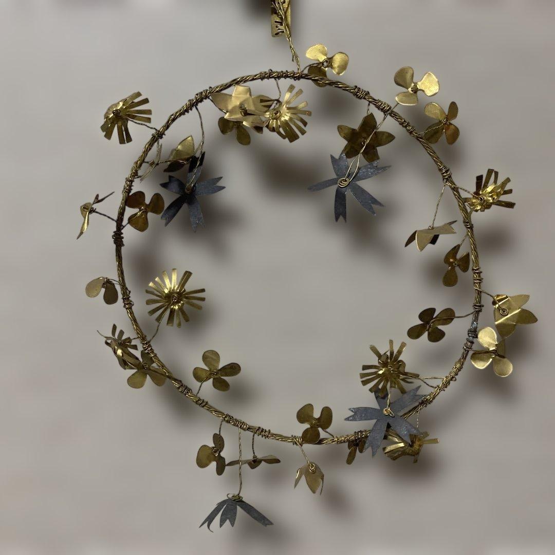 Walther&Co リース　オーナメント 金色の花　クリスマス