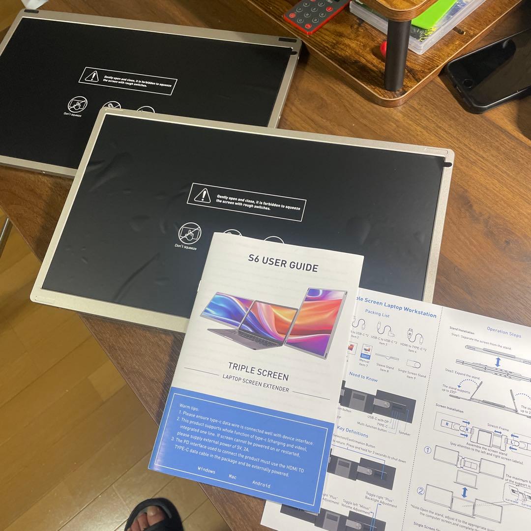 LivElect 【S6】 15.6デュアルモバイルモニタトリプルディスプレイ