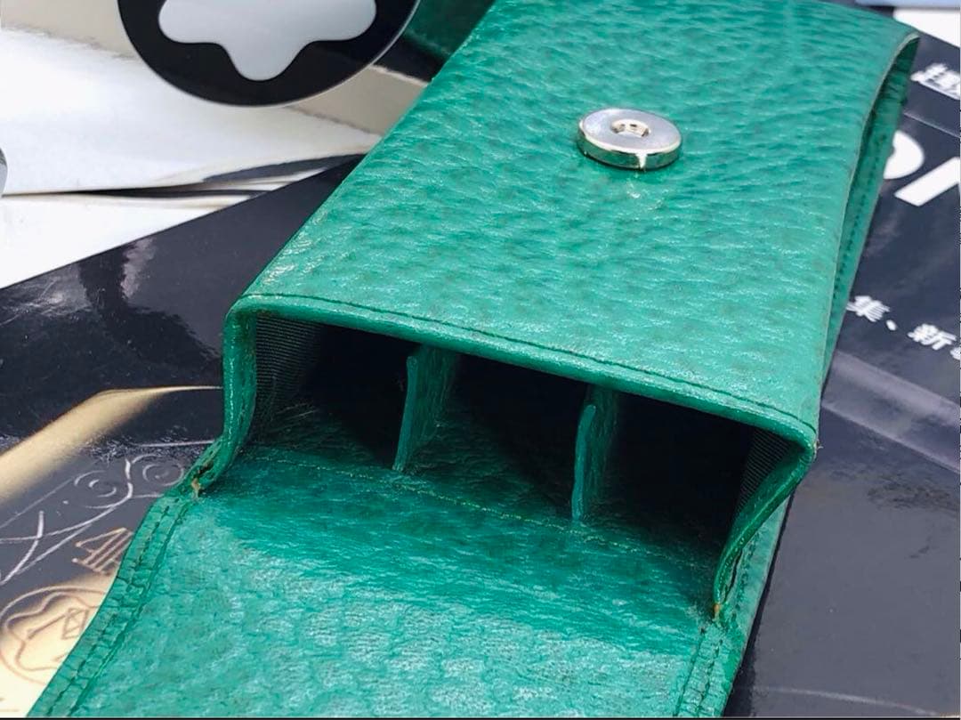 モンブラン　マイスターシュテイック★かなり入手の難しいルグラン本革★大型3本差し