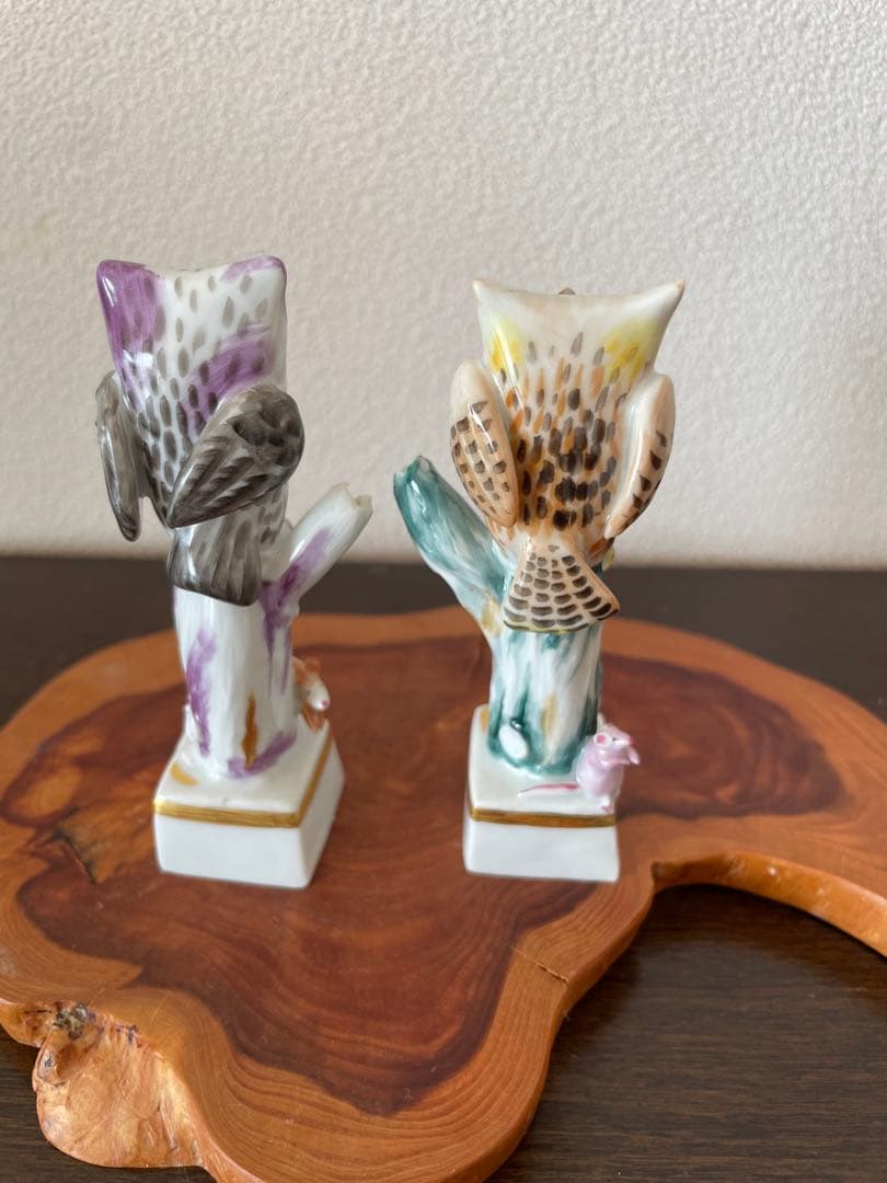 マイセン　フィギリン　フクロウ