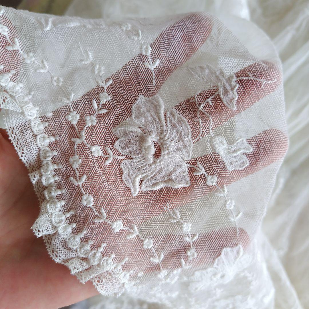 フランスアンティーク　チュールドレス