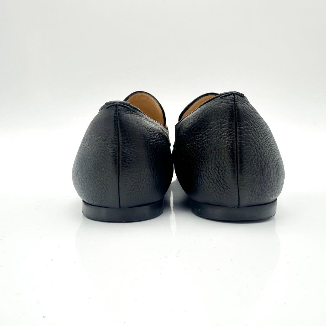 【美品】ファビオルスコーニ ビット ローファー ブラック ゴールド シボ革