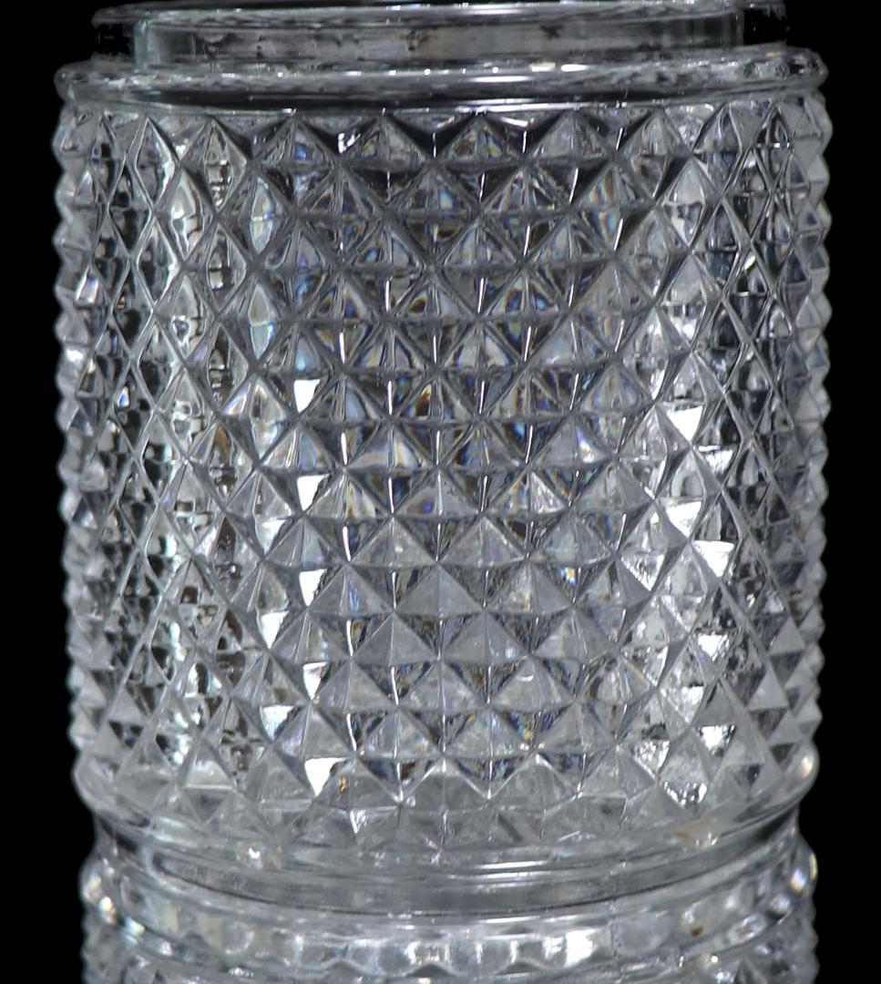 オールド・バカラ 稀少型ディアマン・ビゾー 円柱型蓋物 小物入れ ボンボニエール