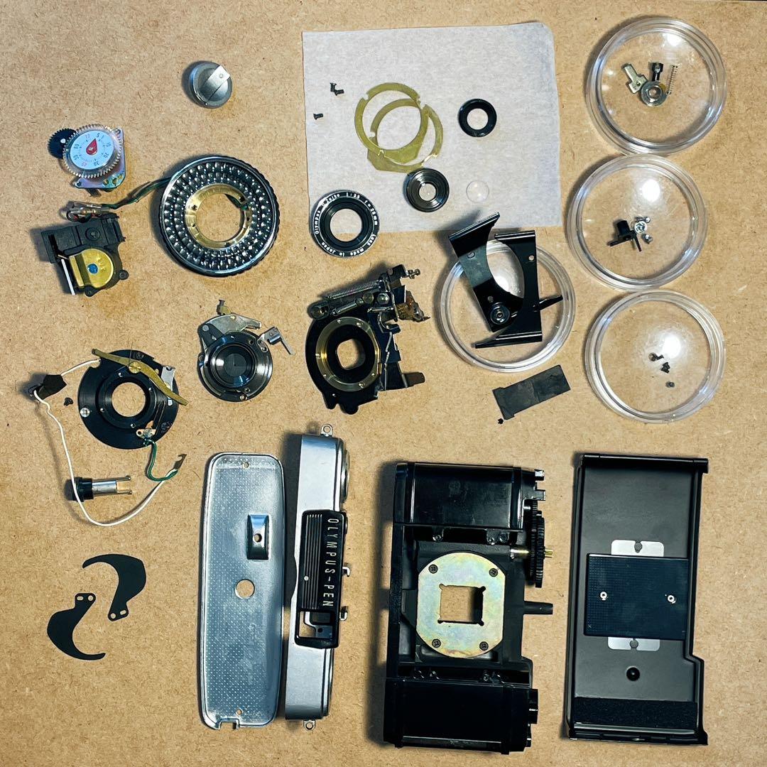 ✴️本日限定✴️シボ革グリーンレザー✴️実写・分解整備済✴️オリンパスPEN EE-3