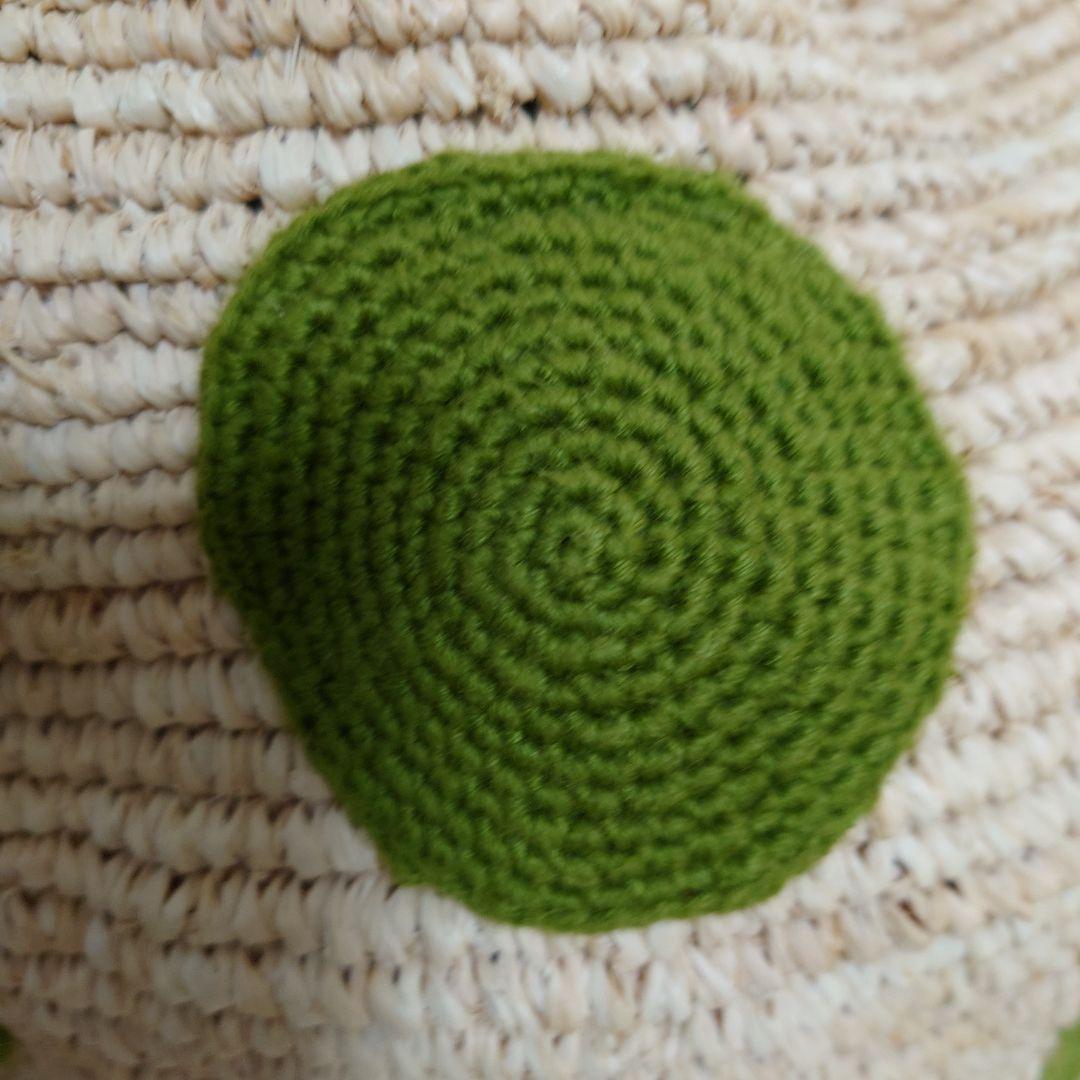 NORO かごバック　ラフィア 　ドット　かごバッグ