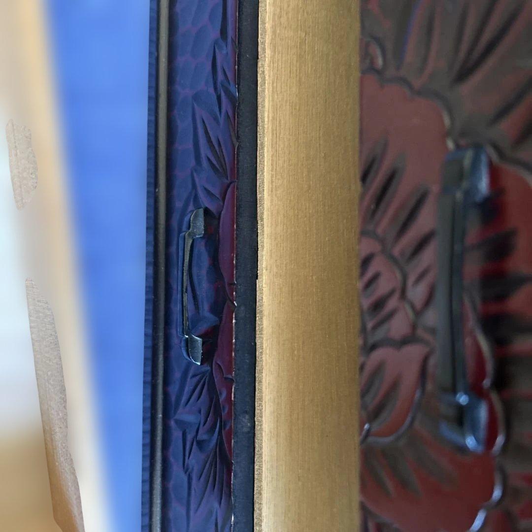 鎌倉彫り木製木彫り漆塗り裁縫箱