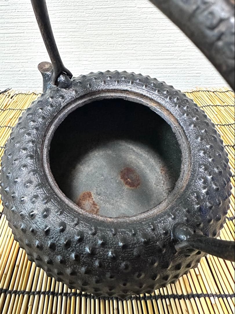 長期保管品　南部定秀造　１５型大アラレ 鉄瓶 南部鉄瓶 売約済み