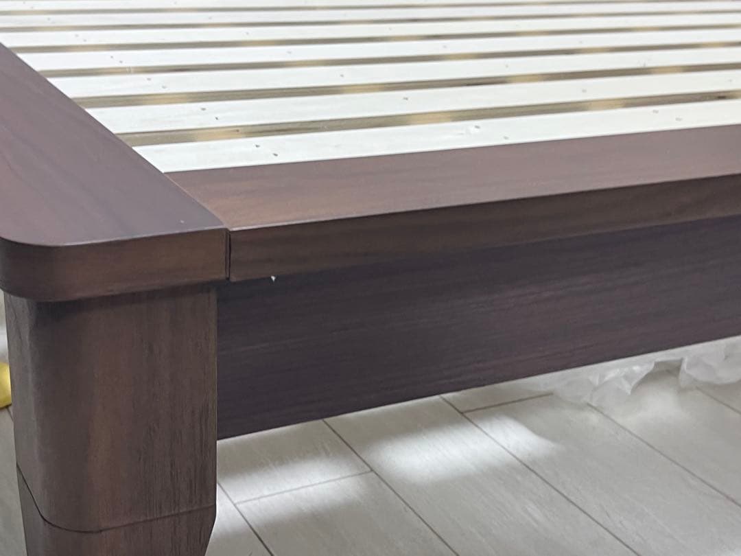 【18日16時まで出品】すのこクイーンベッドフレームブラウン