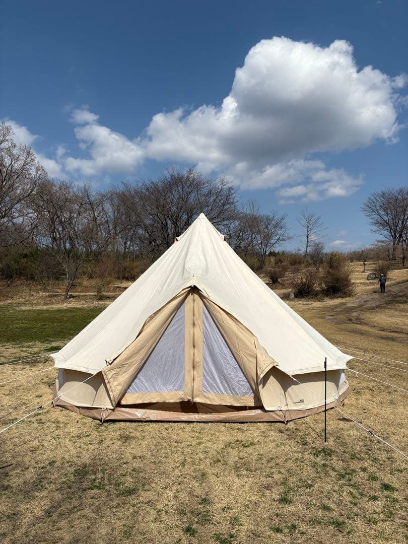 キャンプテント ベルテント ベージュ