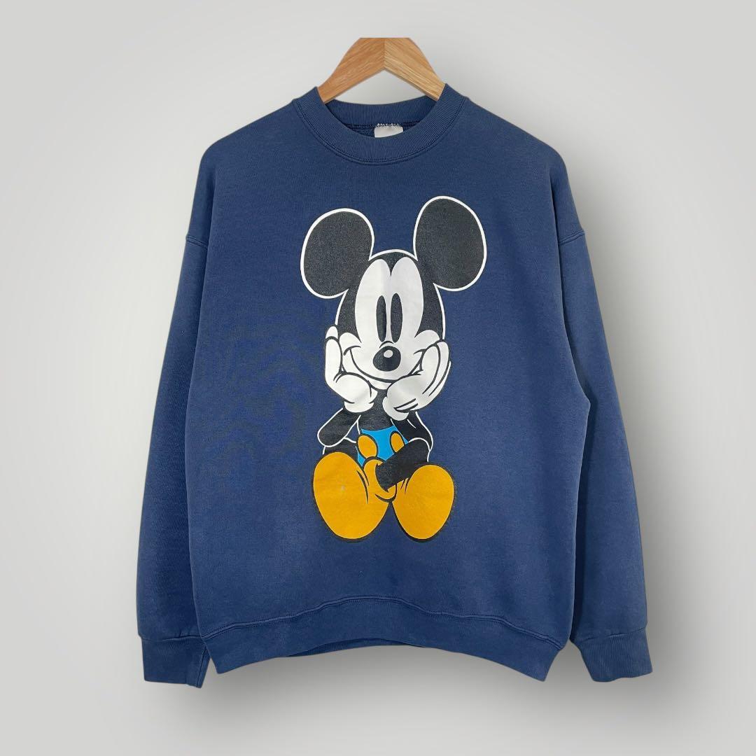 90s Disney MICKEY & CO. 青パンミッキー スウェット XL