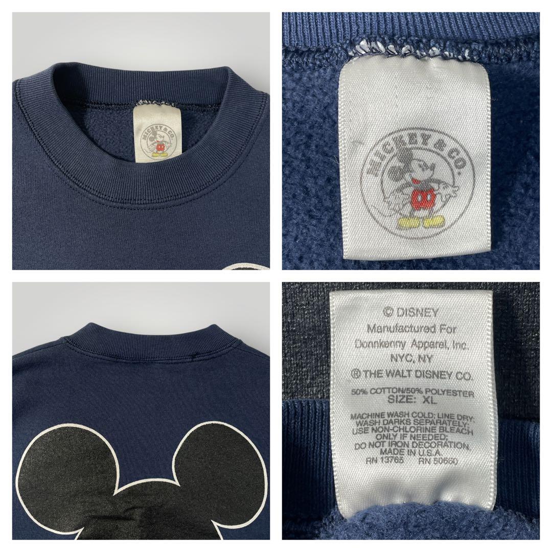 90s Disney MICKEY & CO. 青パンミッキー スウェット XL