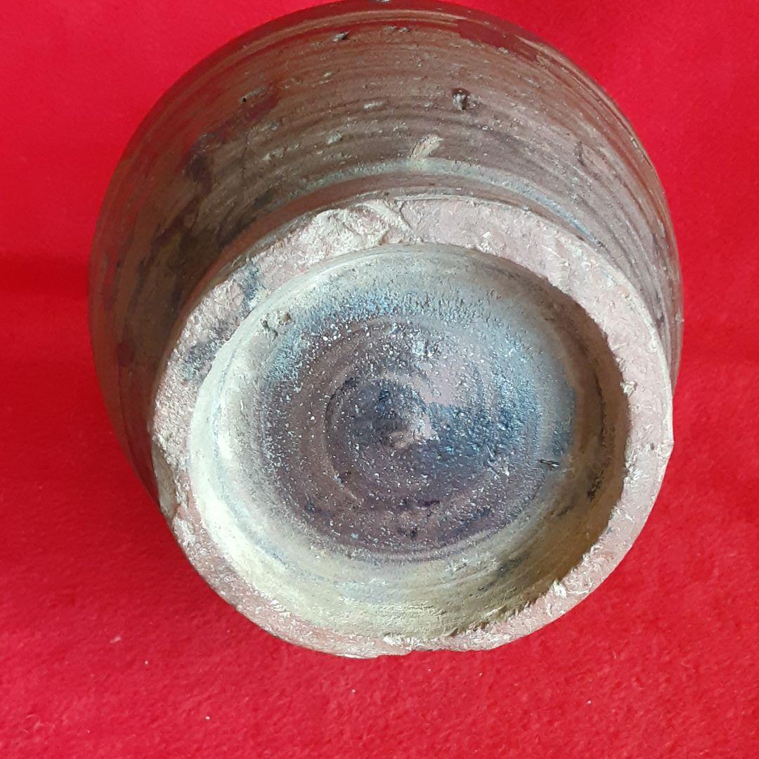 薩摩焼　黒薩摩　耳付き　花入　花瓶