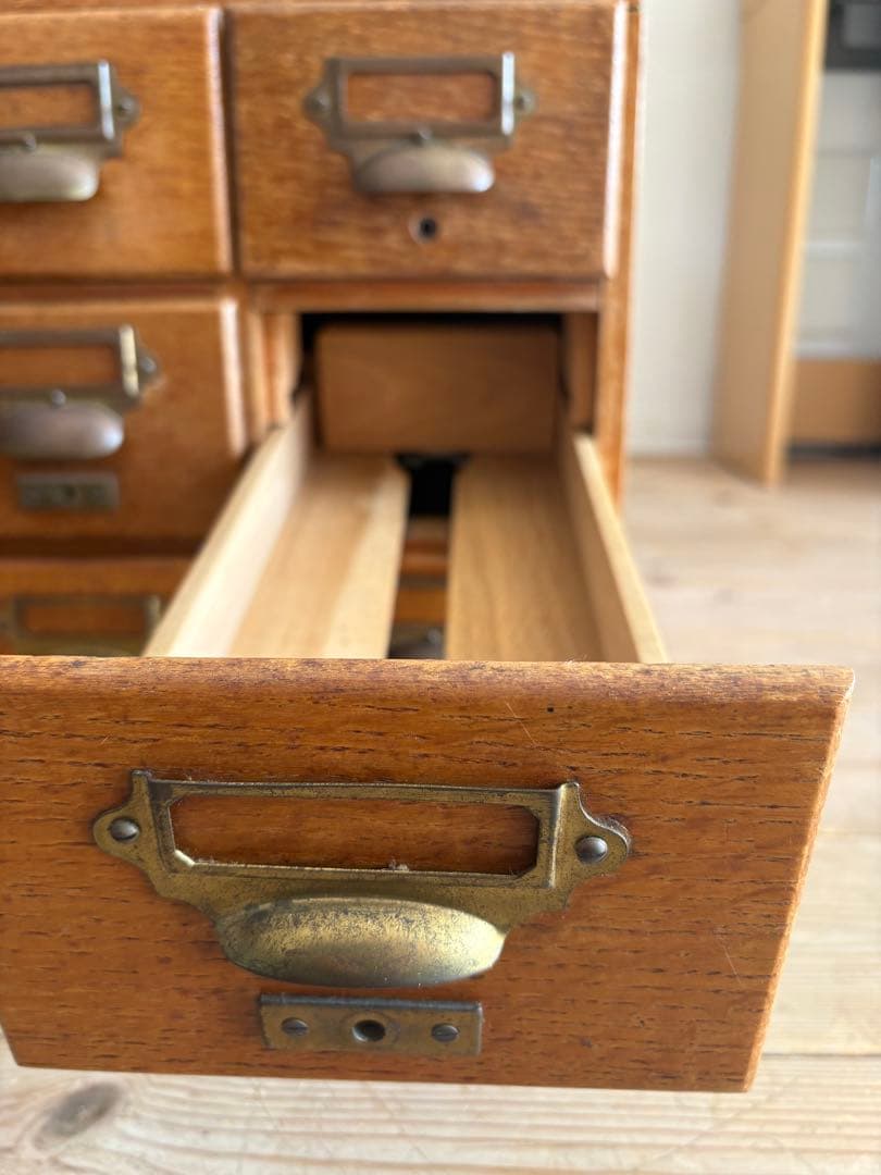 アンティーク 木製6引き出し収納 キャビネット