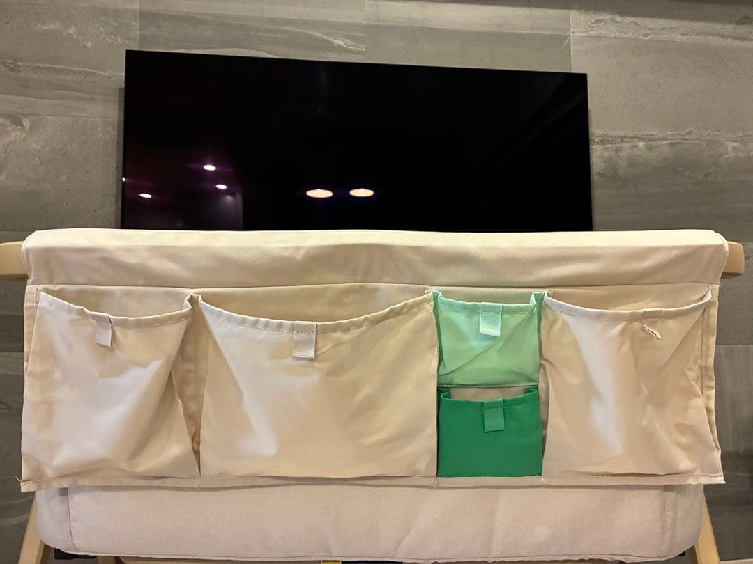 HZDMJベビーベッド(ベージュ)&IKEAのサイドポケット