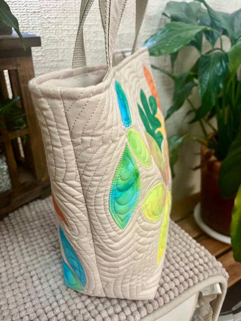 ハワイアンキルト　ハワイアンキルトバッグ　トートバッグ　パッチワーク