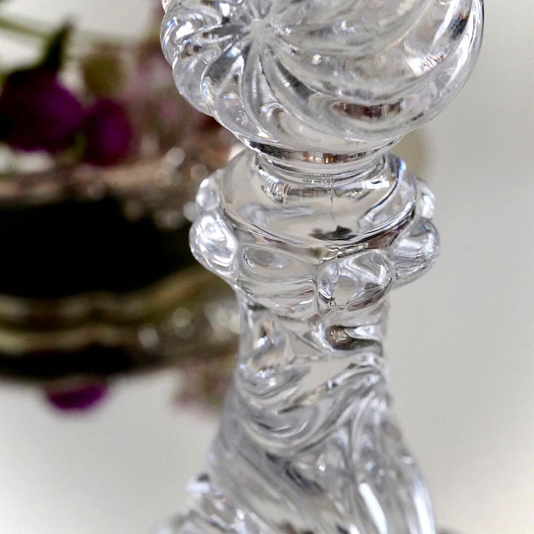 美品オールドバカラBACCARATローザスミュルティプル 燭台キャンドルスタンド