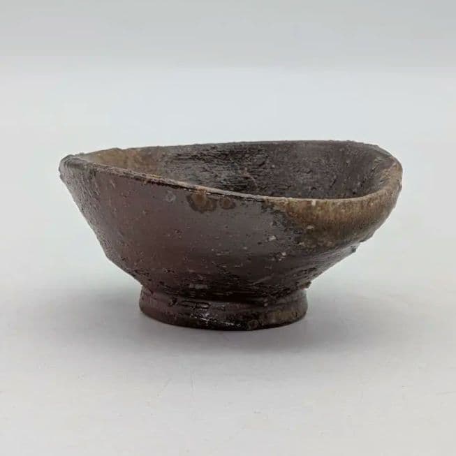 隠崎隆一 備前焼 酒呑 共箱共布 ぐい呑 酒器 酒盃 酒杯 食器 お猪口 在銘