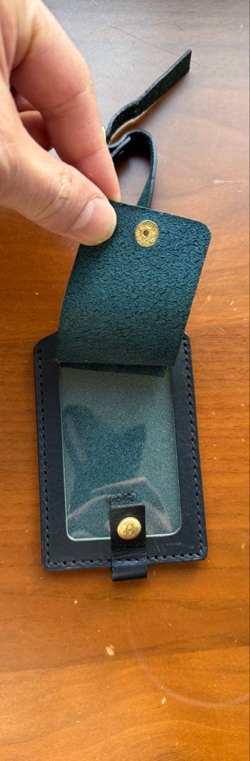 genten レザーブリーフケース ネイビー MacBook 13収納可