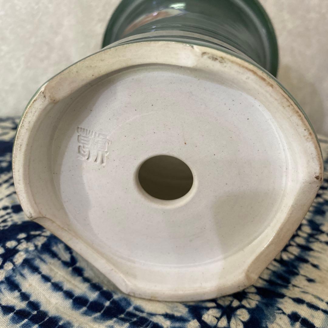 真葛香山　赤絵龍　蘭鉢　植木鉢　盆栽