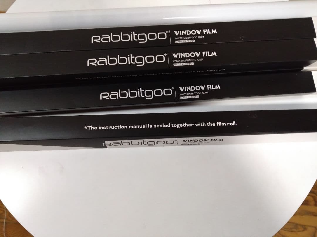 Rabbitgoo 窓ガラスフィルムブラインド柄 90cm ×200cm 8本