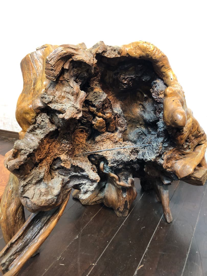 【手渡し限定】自然木のアートオブジェ　飾り　昭和レトロ　古民家　床の間