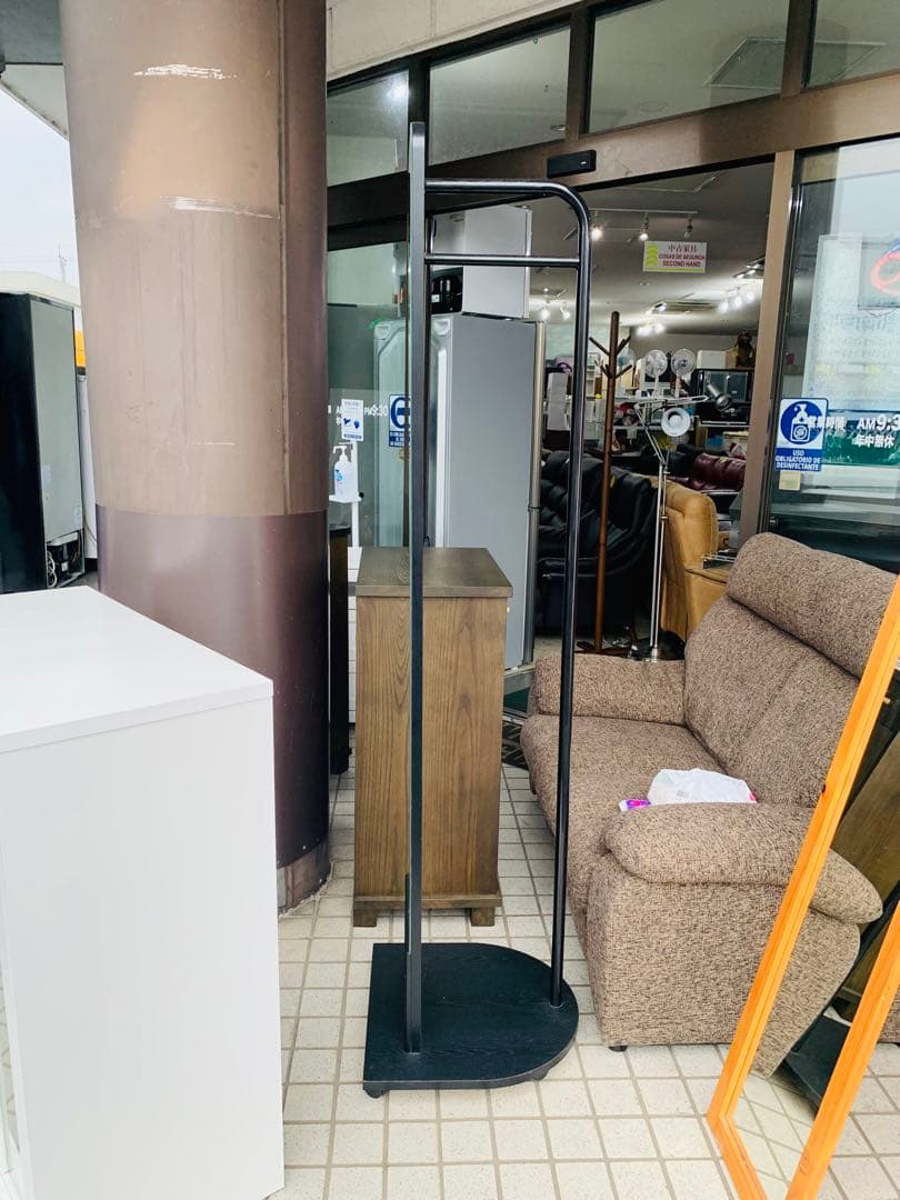 ミラー付き ハンガーラック キャスター付き