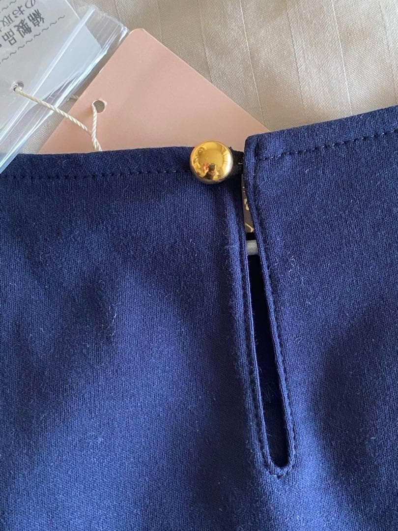 【新品未使用】ローズティアラ　オーガンジー袖　ネイビー　サイズ46