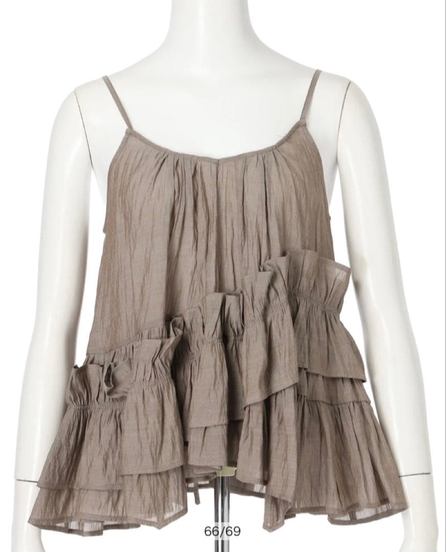 新品未使用タグ付マイストラーダ フリルティアードキャミ