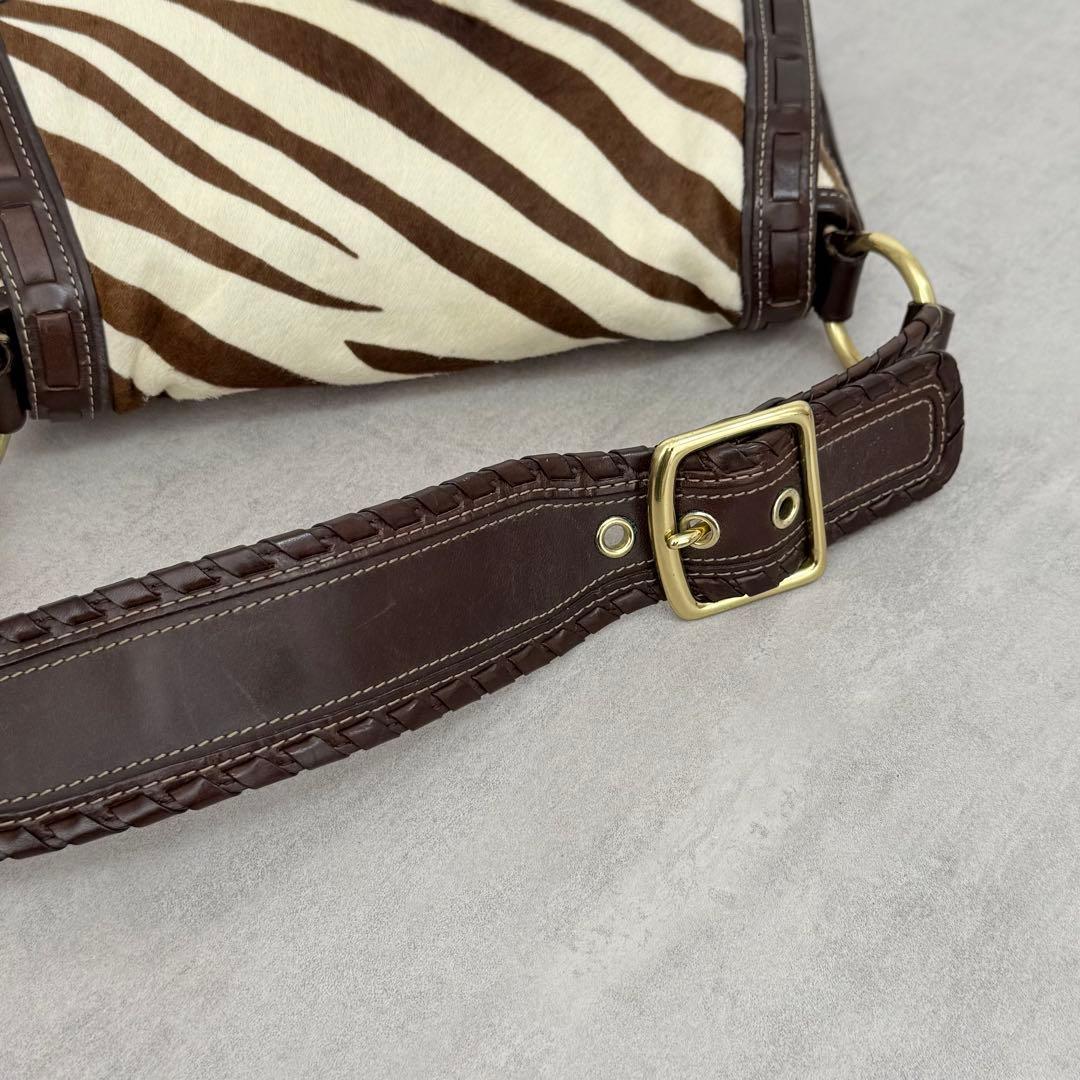 バッグ Coach Zebra Haircalf Legacy Shoulder