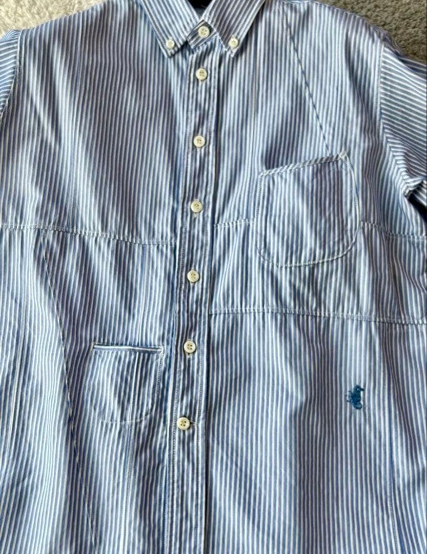 45R 新品タグ付き ストライプ長袖シャツ 01サイズ