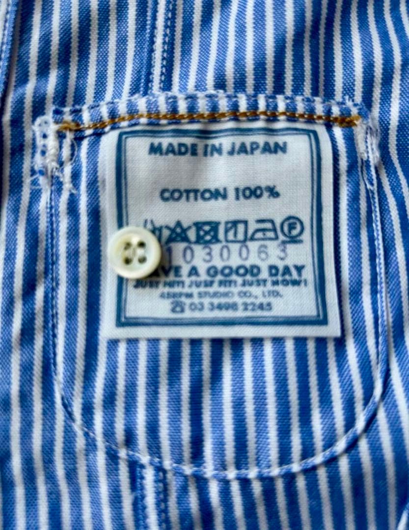 45R 新品タグ付き ストライプ長袖シャツ 01サイズ