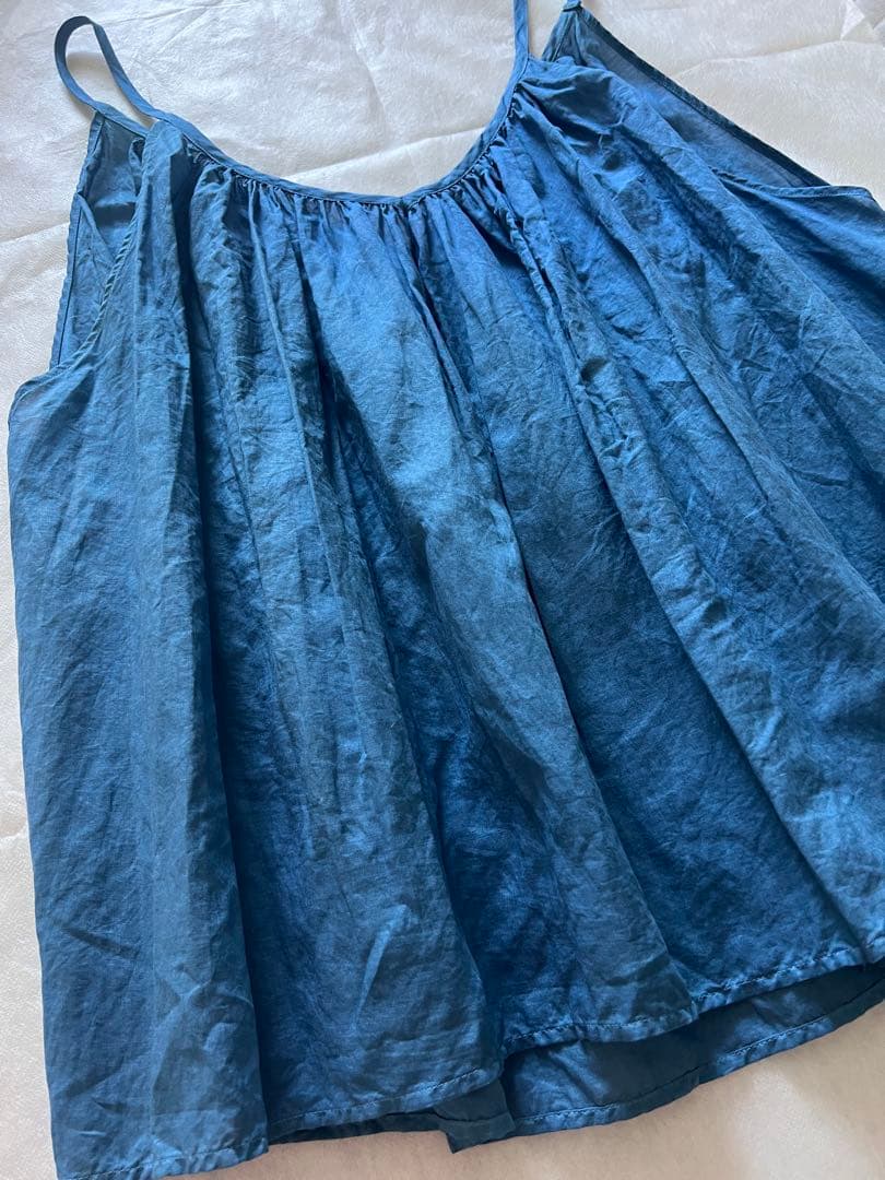 中川政七商店　藍染　ギャザーキャミソール　完売商品
