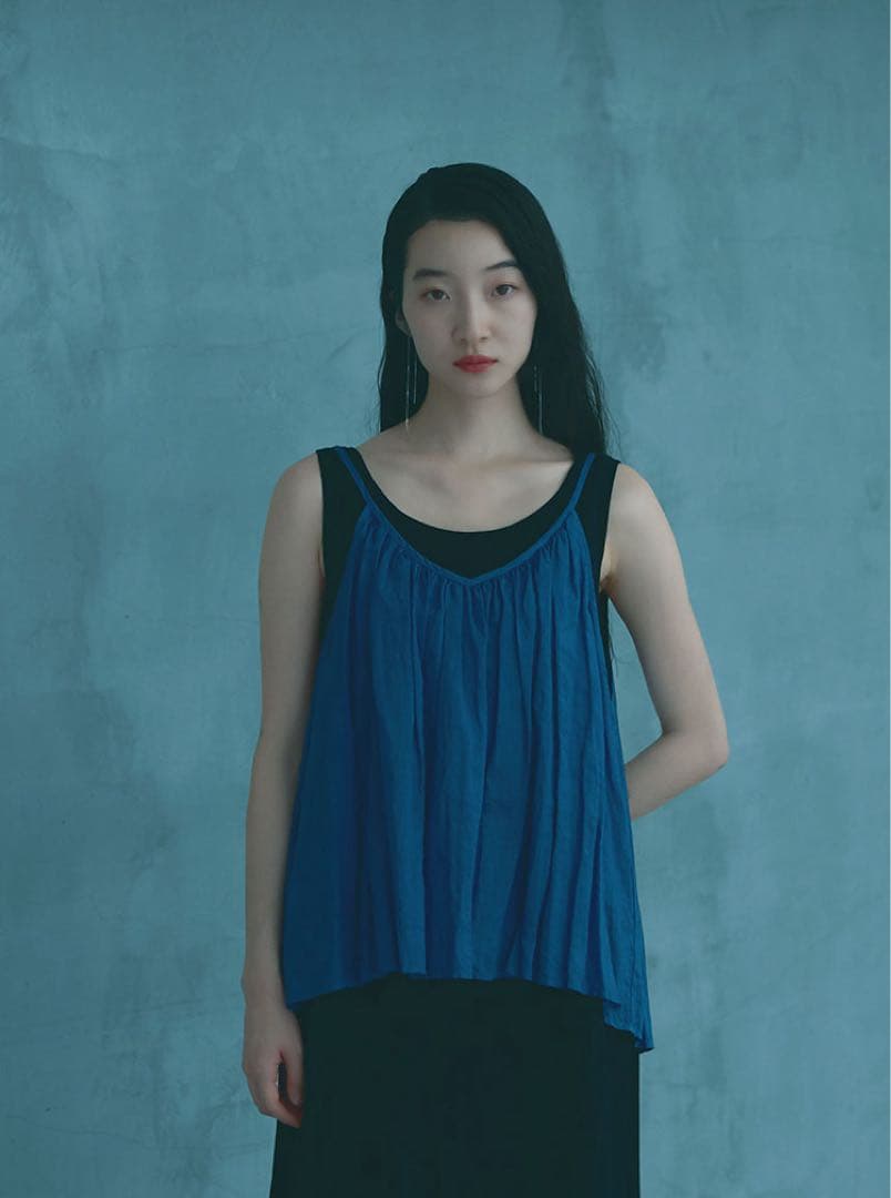 中川政七商店　藍染　ギャザーキャミソール　完売商品