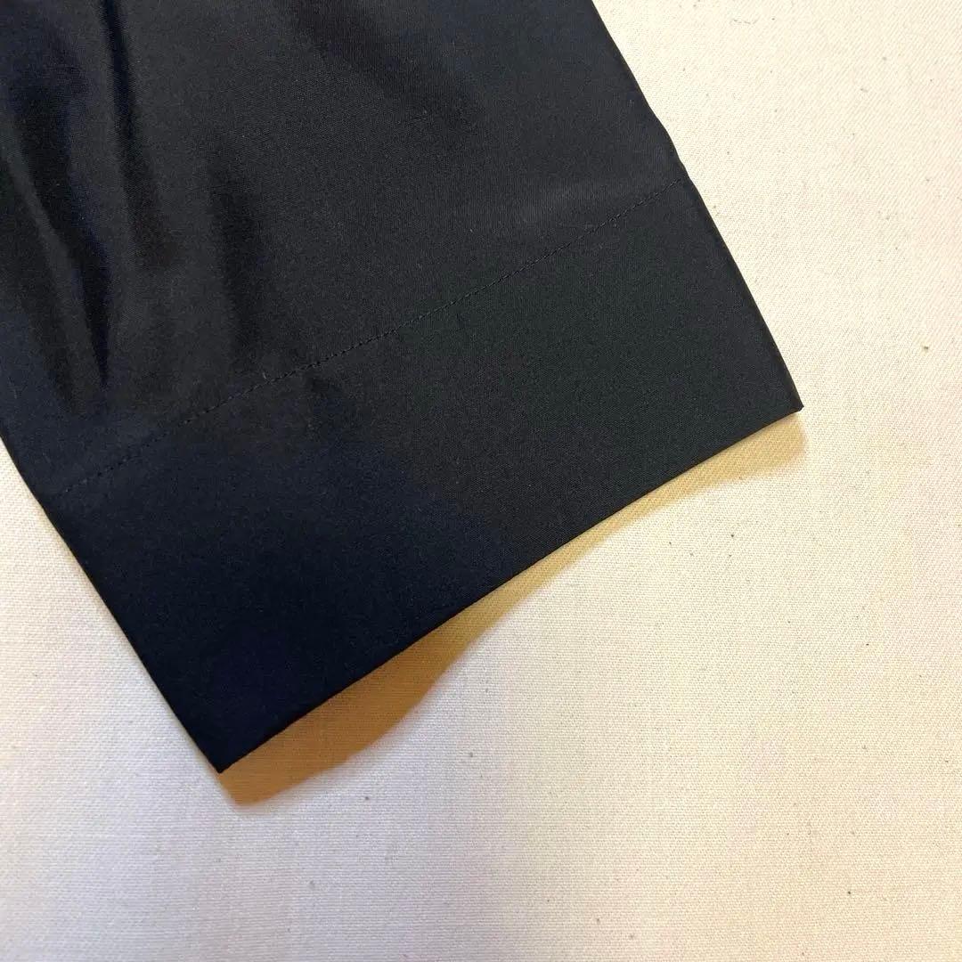 ユニクロ×ジルサンダー　+J ボウタイ付きブラックブラウス S シルク100％