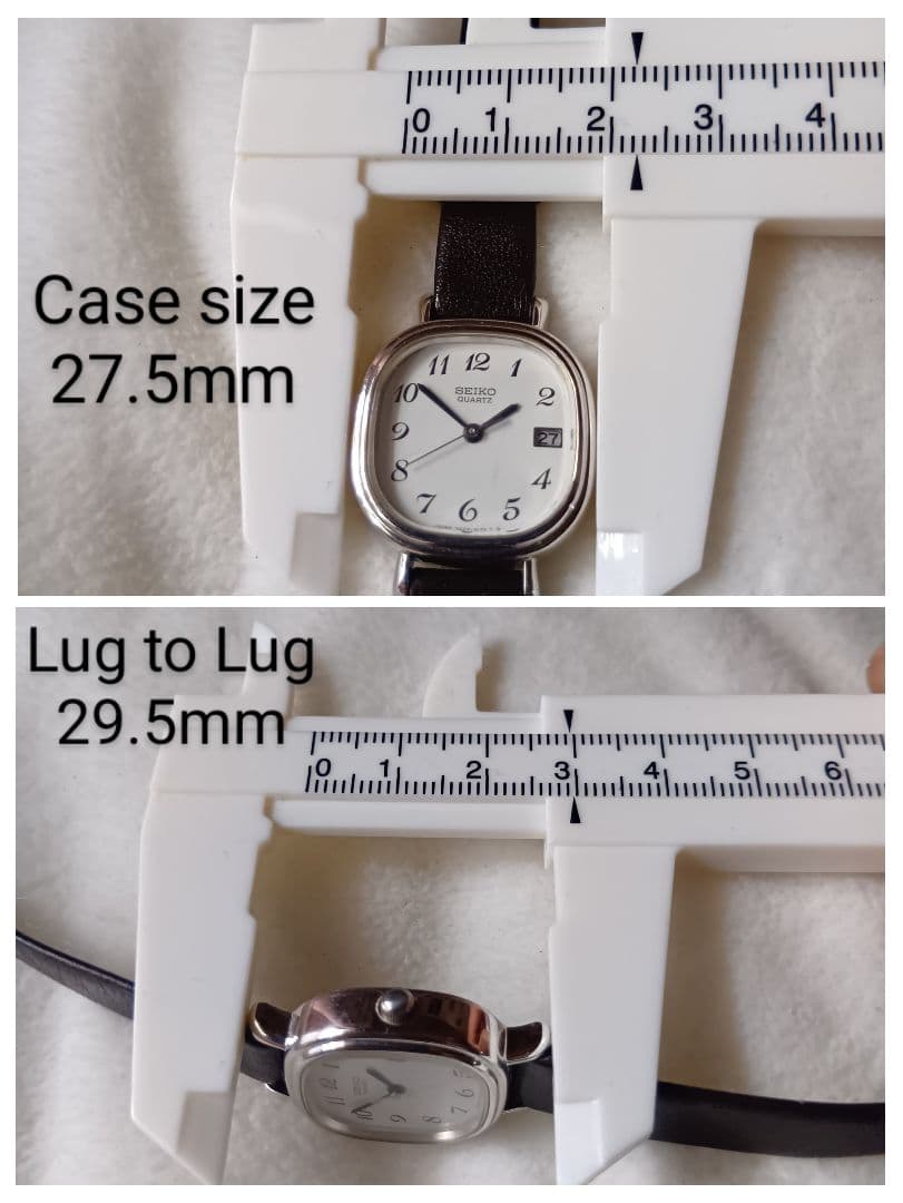 SEIKO TANK クォーツ 時計 ホワイト/ブラック