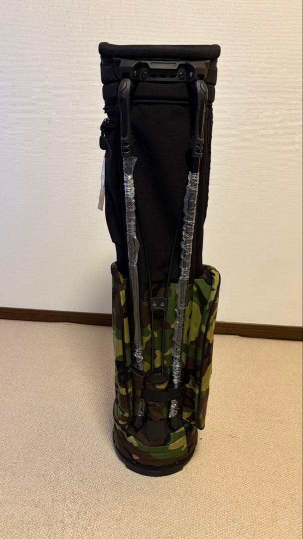Jonesゴルフ　キャディバッグ　カモ柄　ロゴ刺繍付