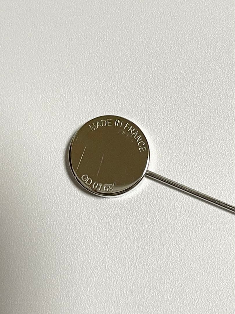 HERMESエルメス クルードセルハットピン シルバー/ブラック ピンブローチ