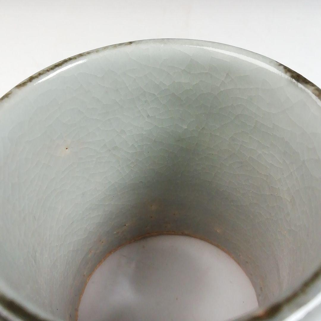 Ｗ１９６　蓋置　『菖蒲　蓋置』『萬古窯　加賀瑞山 造』　共箱　茶道具