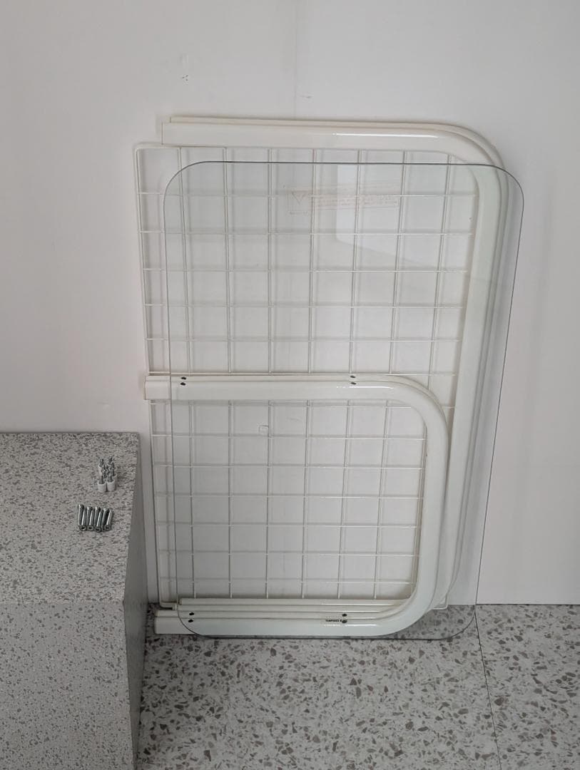 90s ビンテージ メタルフレーム ガラス センターテーブル スペースエイジ