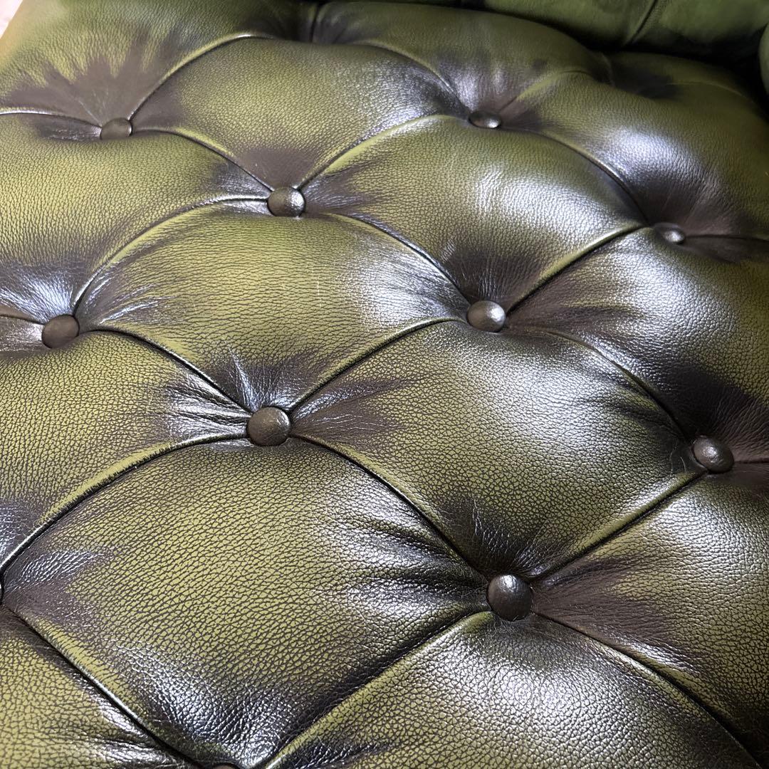 レア　アンティークソファ　グリーン