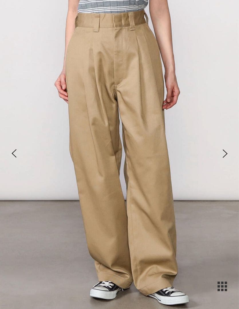 【美品】シンゾーン トムボーイパンツ ベージュ 36 タックパンツ