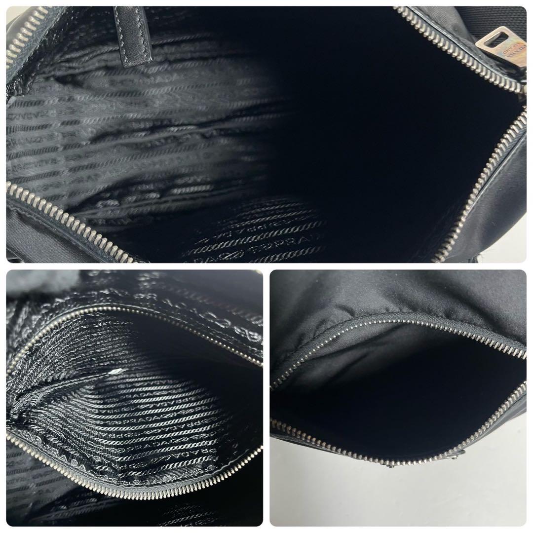 【超美品・使用感少ない】近年モデル プラダ ショルダーバッグ トライアングル 黒