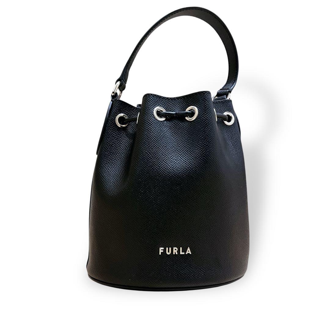 【未使用級】フルラ クリオ 2way ハンドバッグ ショルダーバッグ レザー 黒