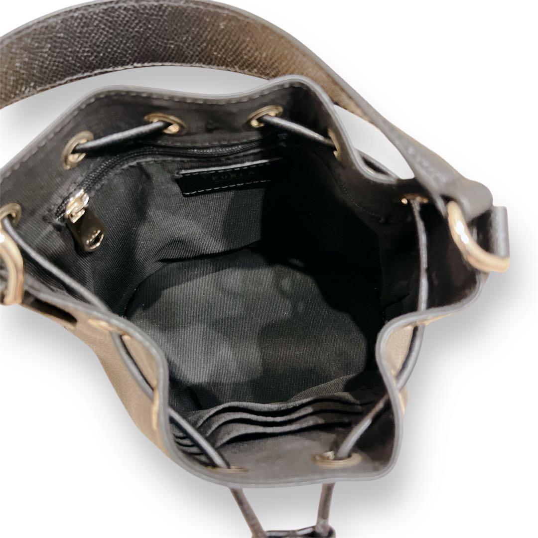 【未使用級】フルラ クリオ 2way ハンドバッグ ショルダーバッグ レザー 黒