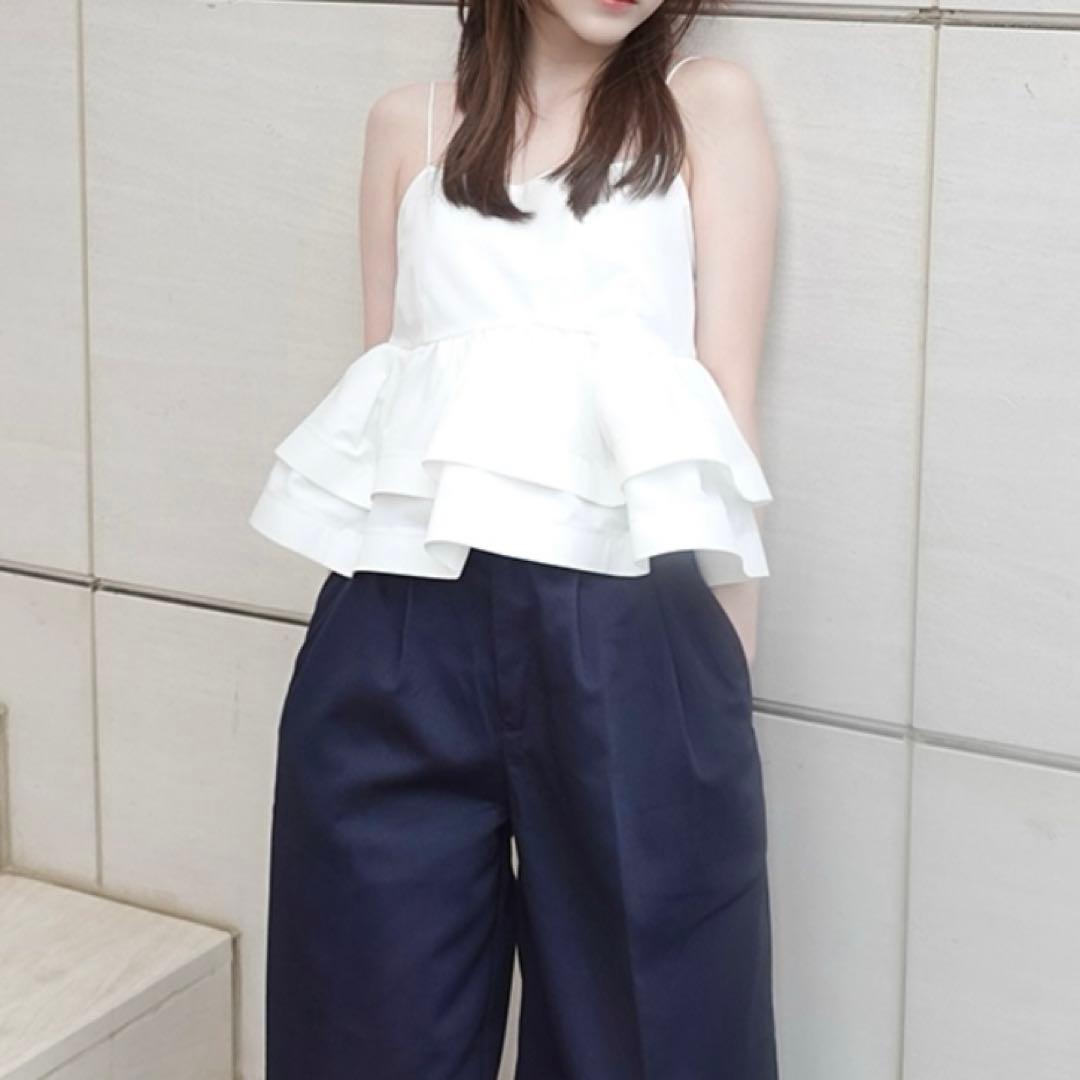 ラッフルヘムデザインキャミソール　FRAY I.D